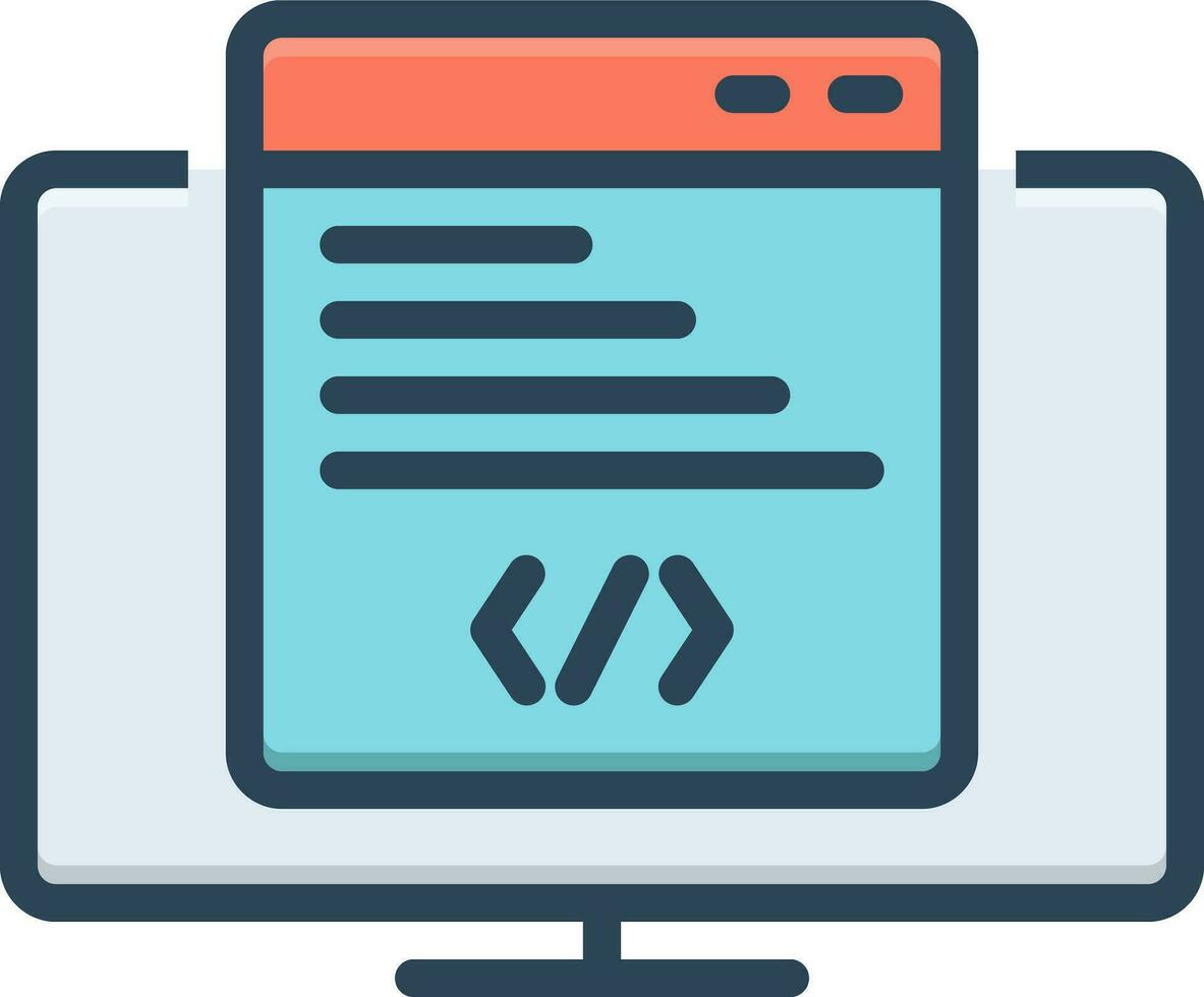 color icon for commands vector