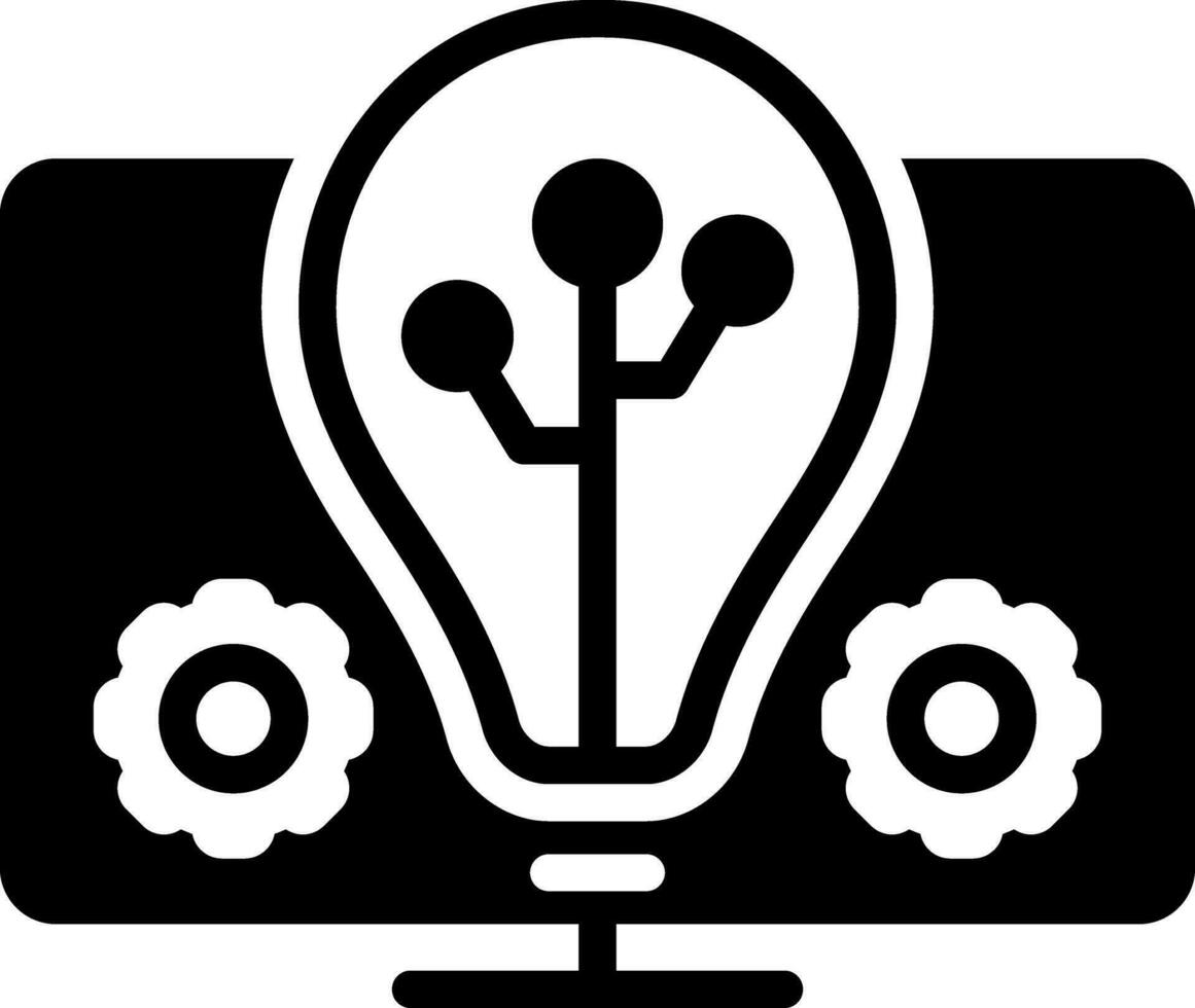 solid icon for innovation vector
