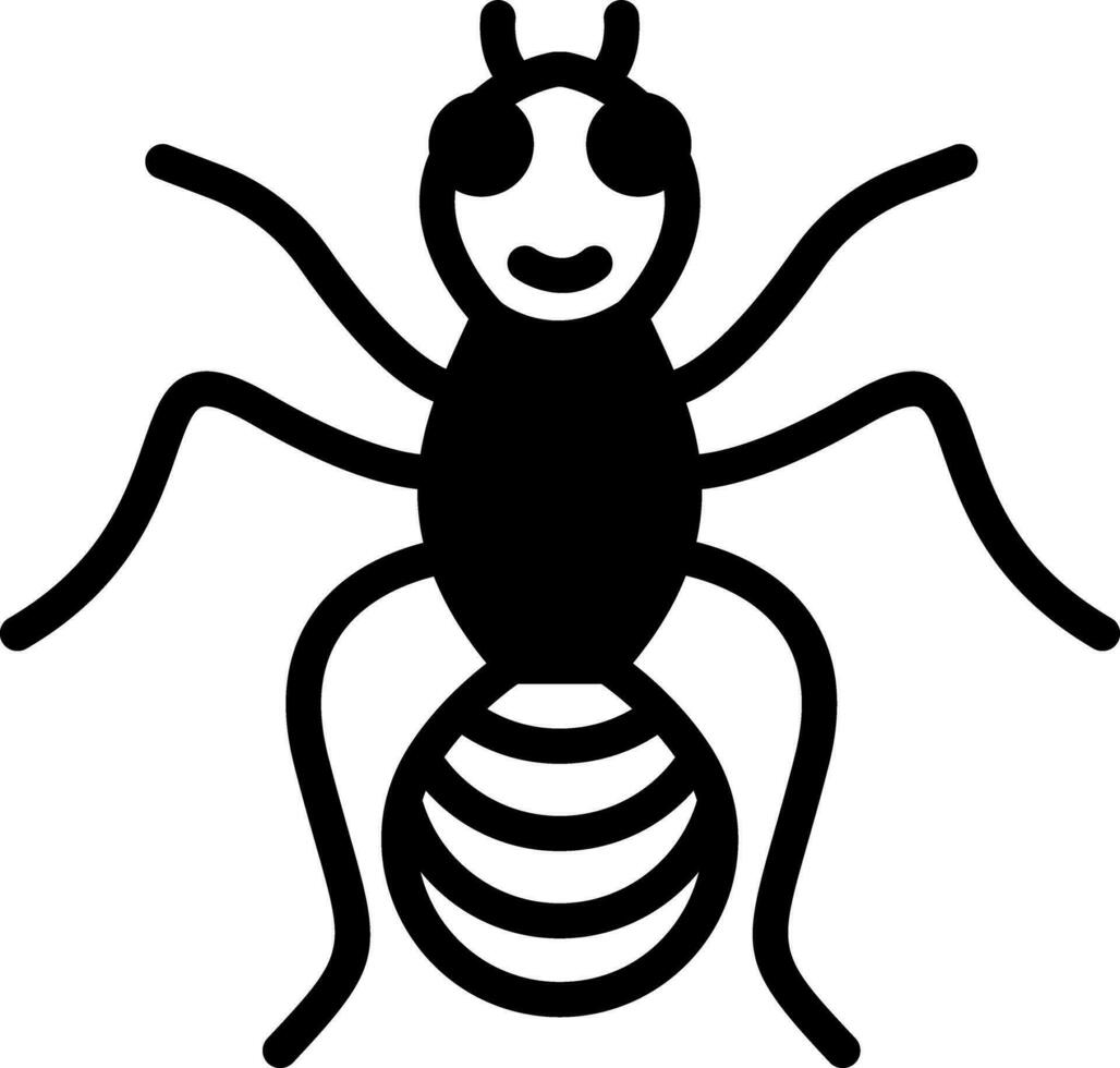 solid icon for ant vector
