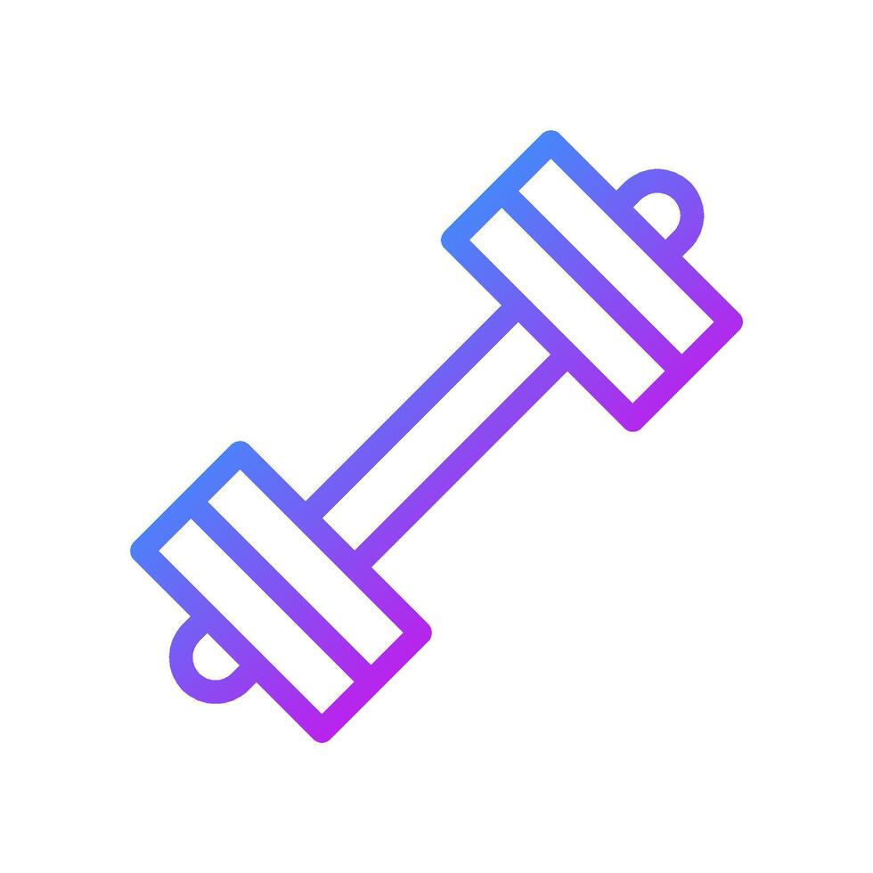 Dumbbell icon Gradient purple sport symbol illustration. vector