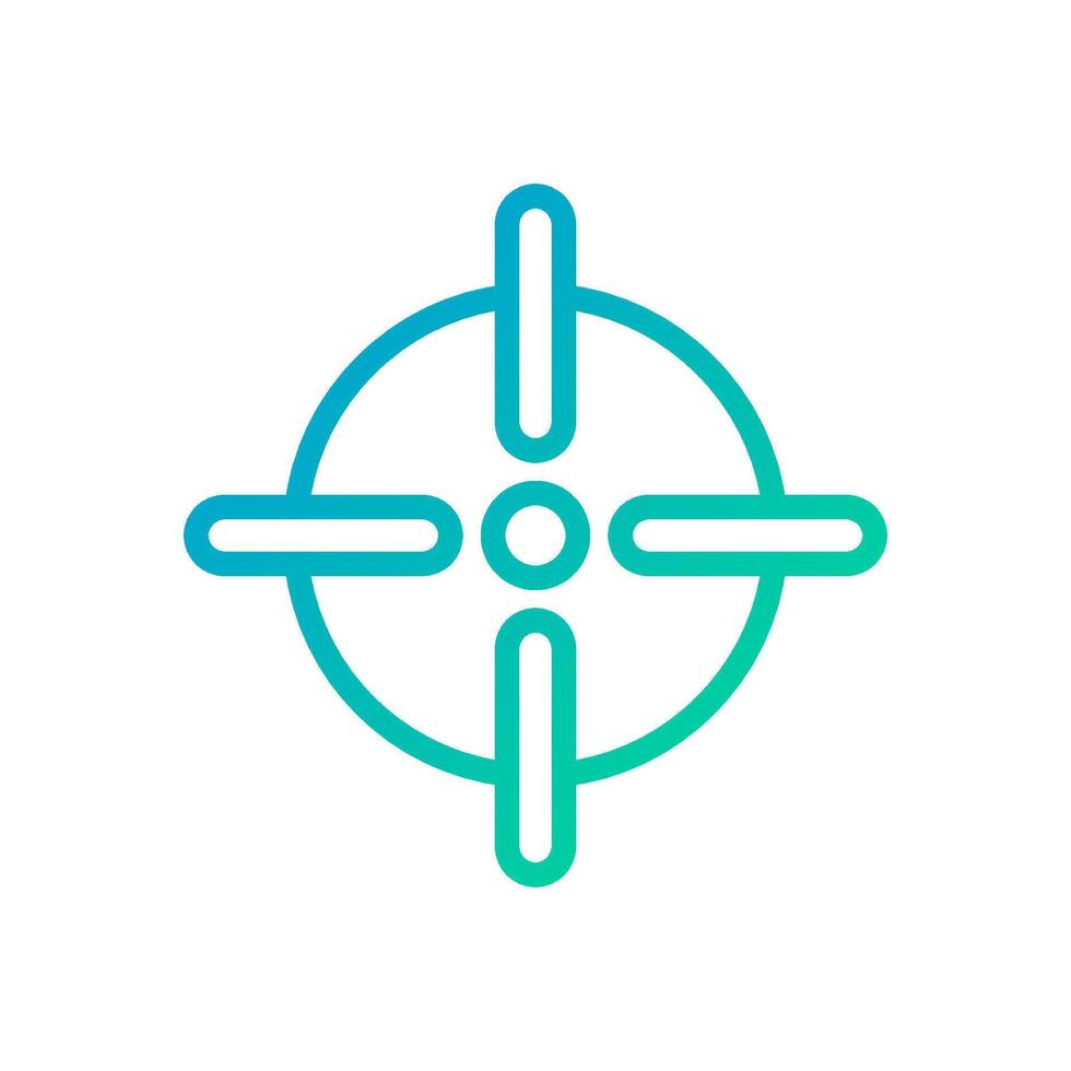 Target icon gradient green blue colour military symbol perfect. vector