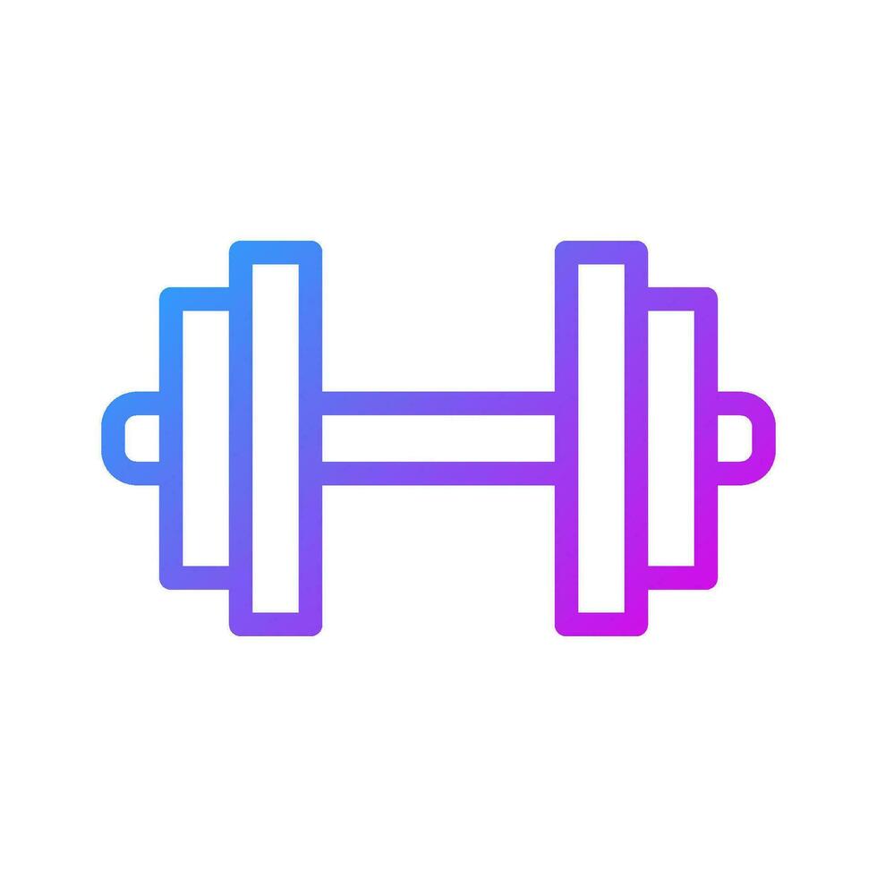 Dumbbell icon Gradient purple sport symbol illustration. vector