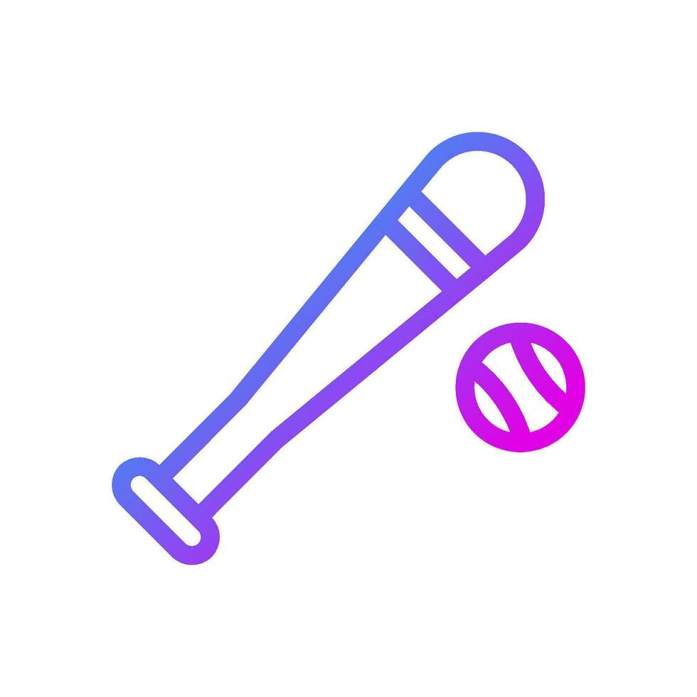 Baseball icon Gradient purple sport symbol illustration. vector