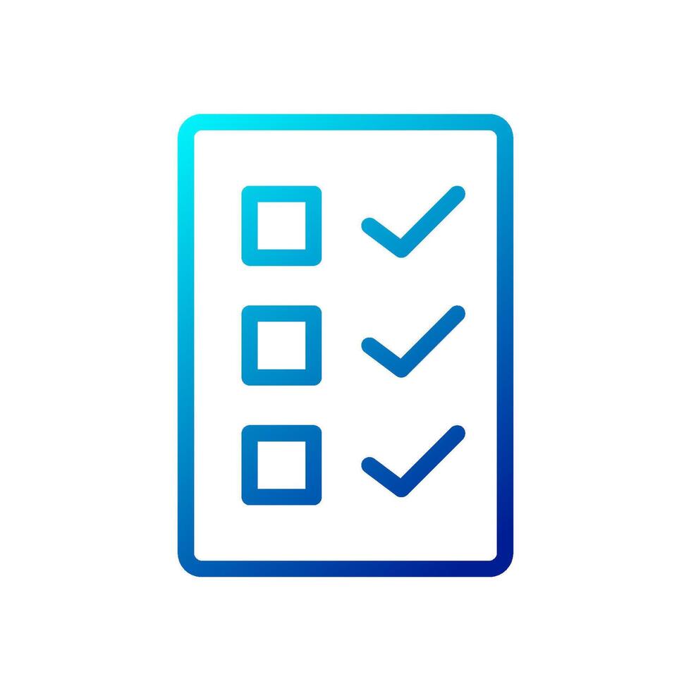 Resume icon gradient blue business symbol illustration. vector