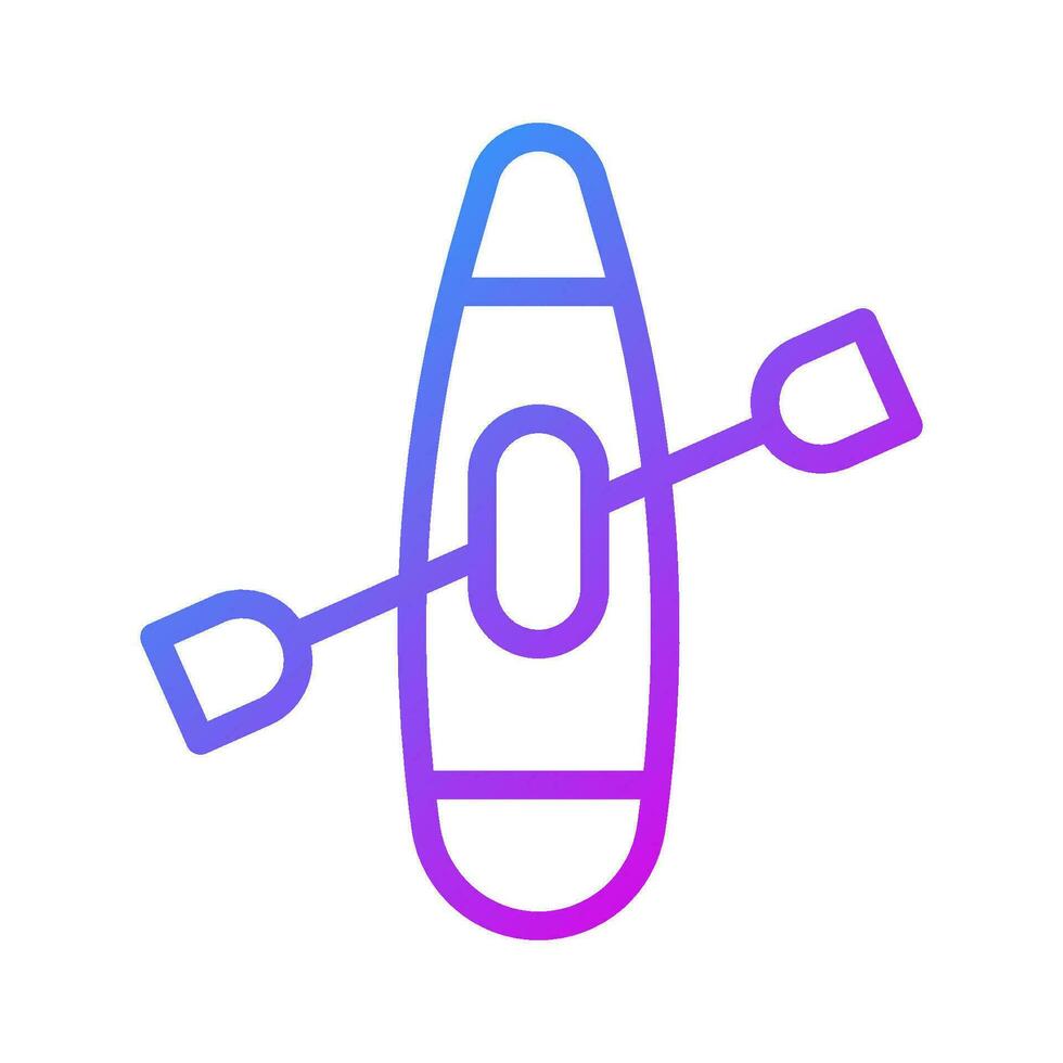 Canoe icon Gradient purple sport symbol illustration. vector