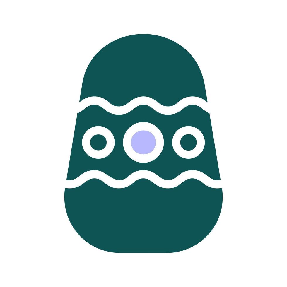 Egg icon solid green purple colour easter symbol illustration. vector