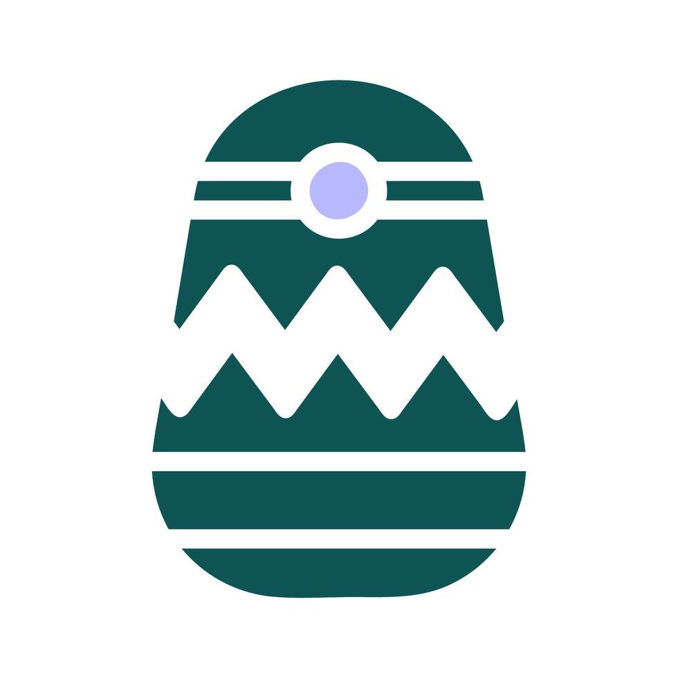 Egg icon solid green purple colour easter symbol illustration. vector