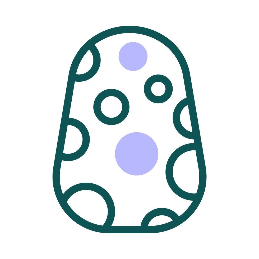 Egg icon duotone green purple colour easter symbol illustration. vector