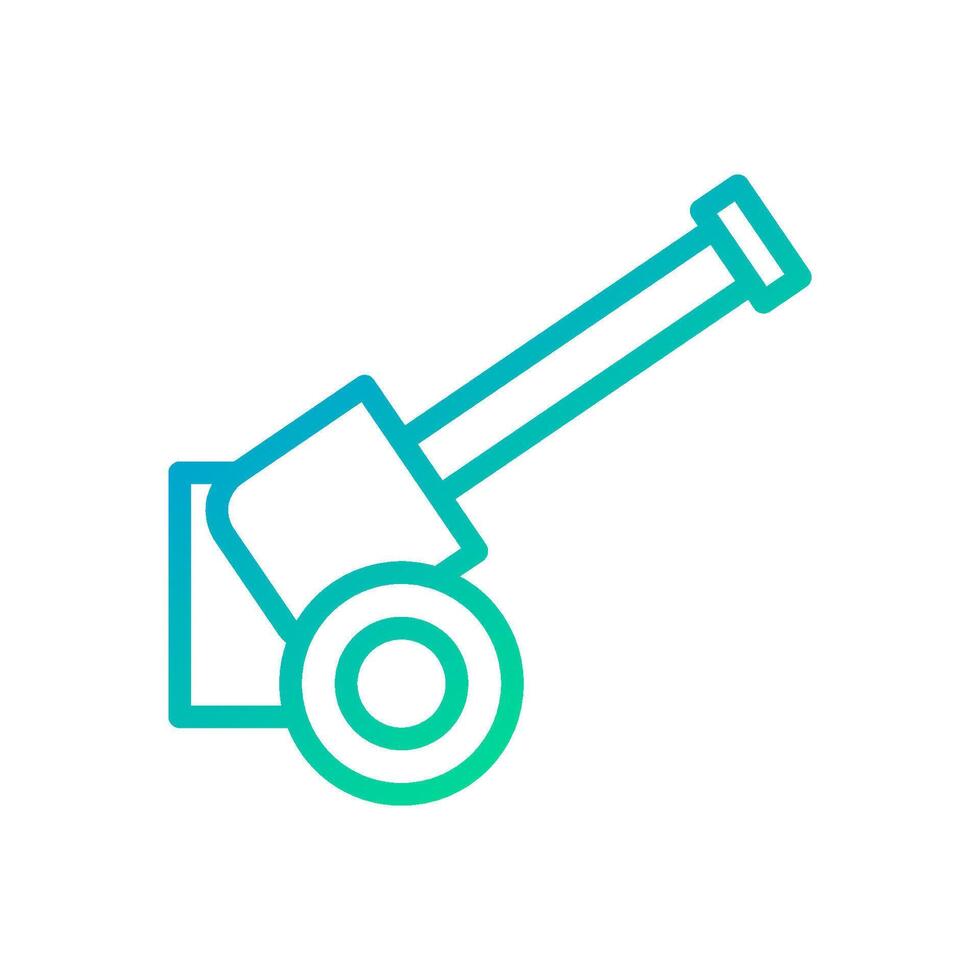 Cannon icon gradient green blue colour military symbol perfect. vector