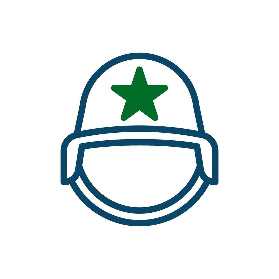 Helmet icon navy green icon navy green colour military symbol perfect. vector