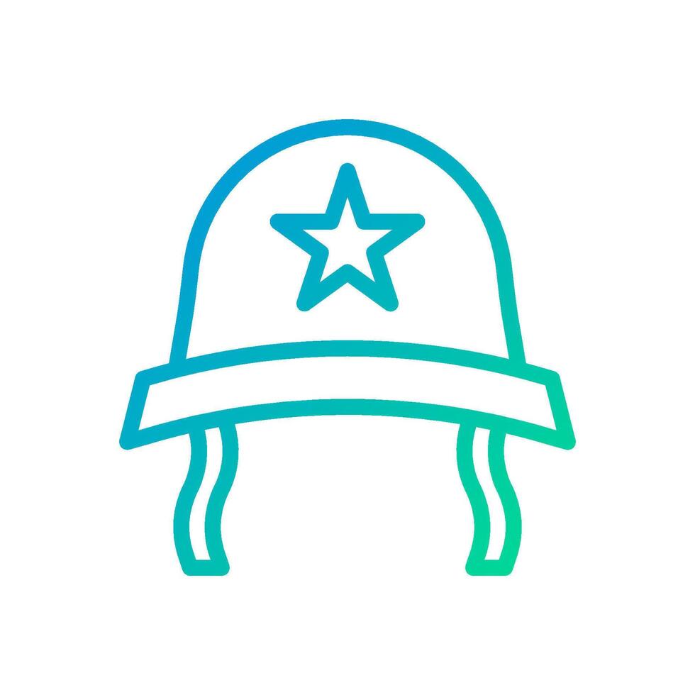 Helmet icon gradient green blue colour military symbol perfect. vector