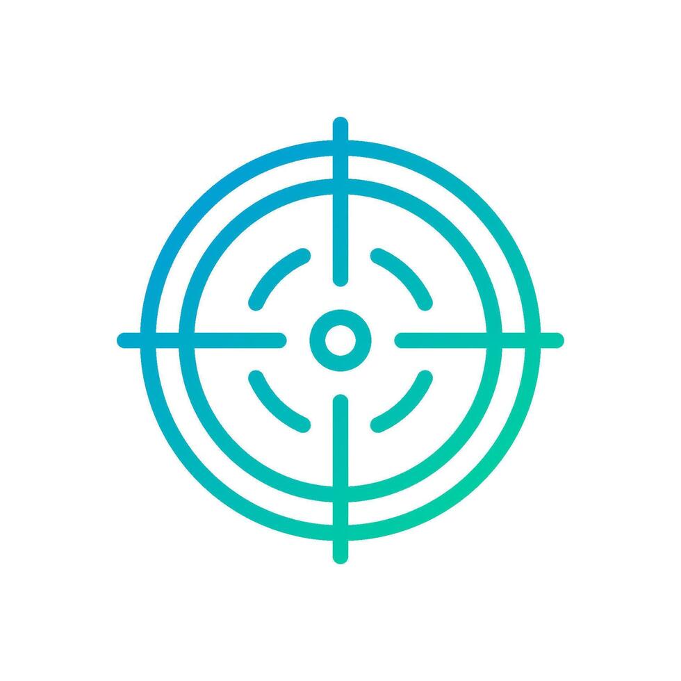 Target icon gradient green blue colour military symbol perfect. vector