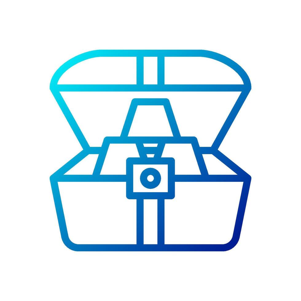 Gold icon gradient blue business symbol illustration. vector
