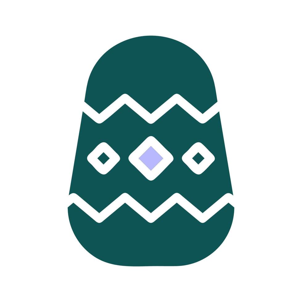 Egg icon solid green purple colour easter symbol illustration. vector