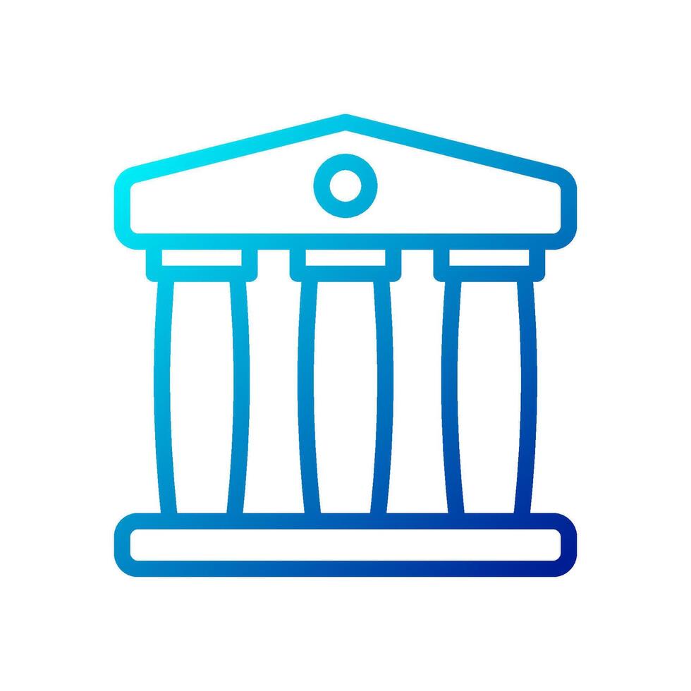 Banking icon gradient blue business symbol illustration. vector