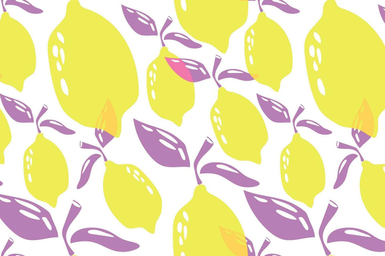 Hand-drawn pattern with lemons vector