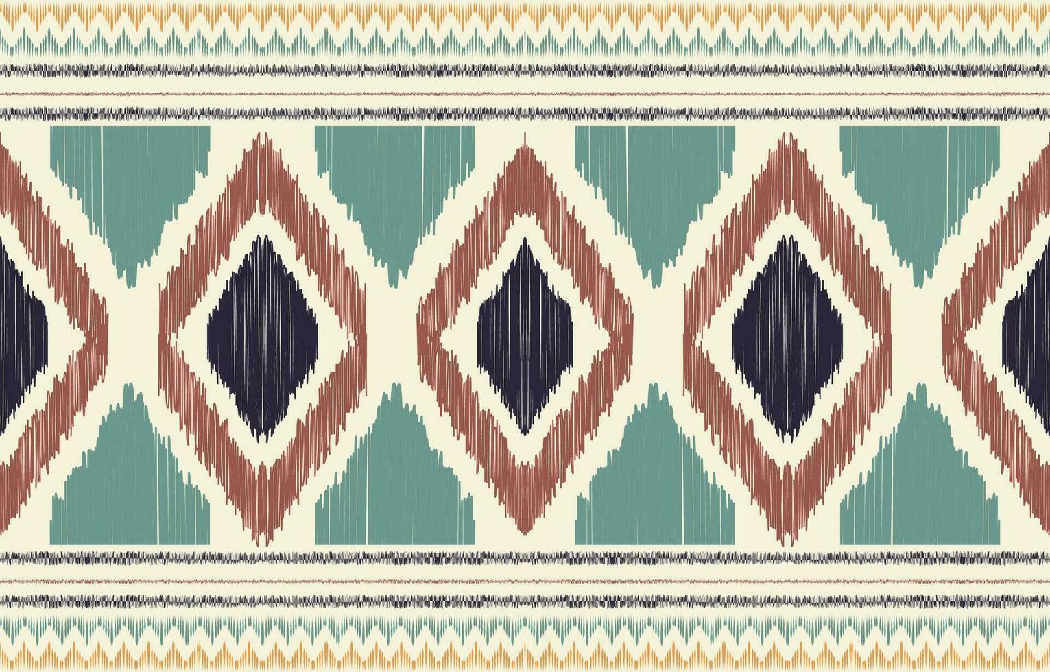 Ethnic abstract ikat art. Aztec ornament print. geometric ethnic pattern seamless  color oriental.  Design for background ,curtain, carpet, wallpaper, clothing, wrapping, Batik, vector illustration.