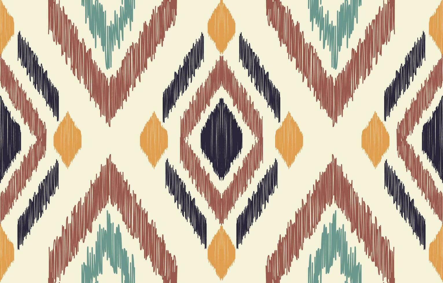 Ethnic abstract ikat art. Aztec ornament print. geometric ethnic pattern seamless  color oriental.  Design for background ,curtain, carpet, wallpaper, clothing, wrapping, Batik, vector illustration.