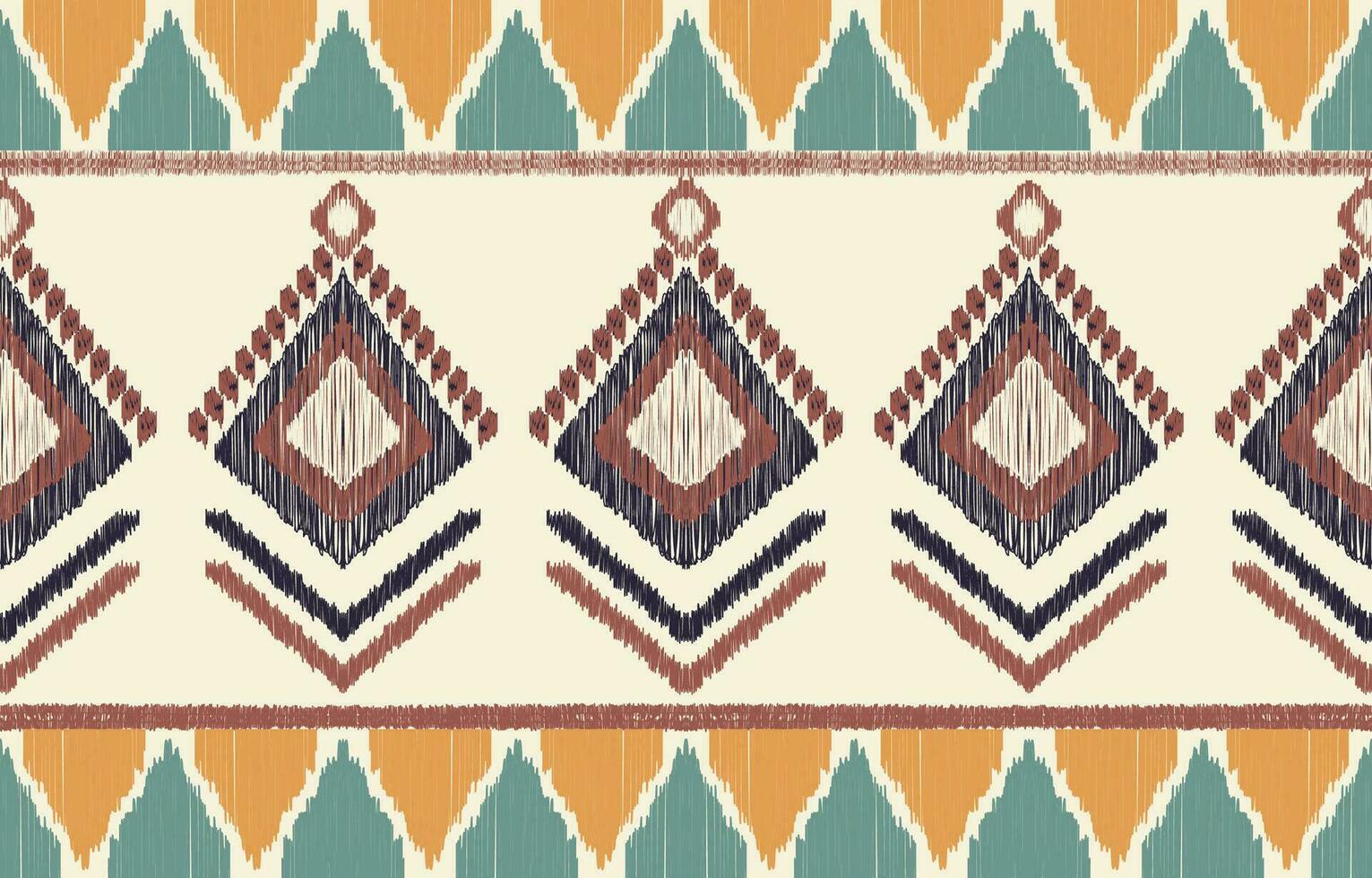 Ethnic abstract ikat art. Aztec ornament print. geometric ethnic pattern seamless  color oriental.  Design for background ,curtain, carpet, wallpaper, clothing, wrapping, Batik, vector illustration.