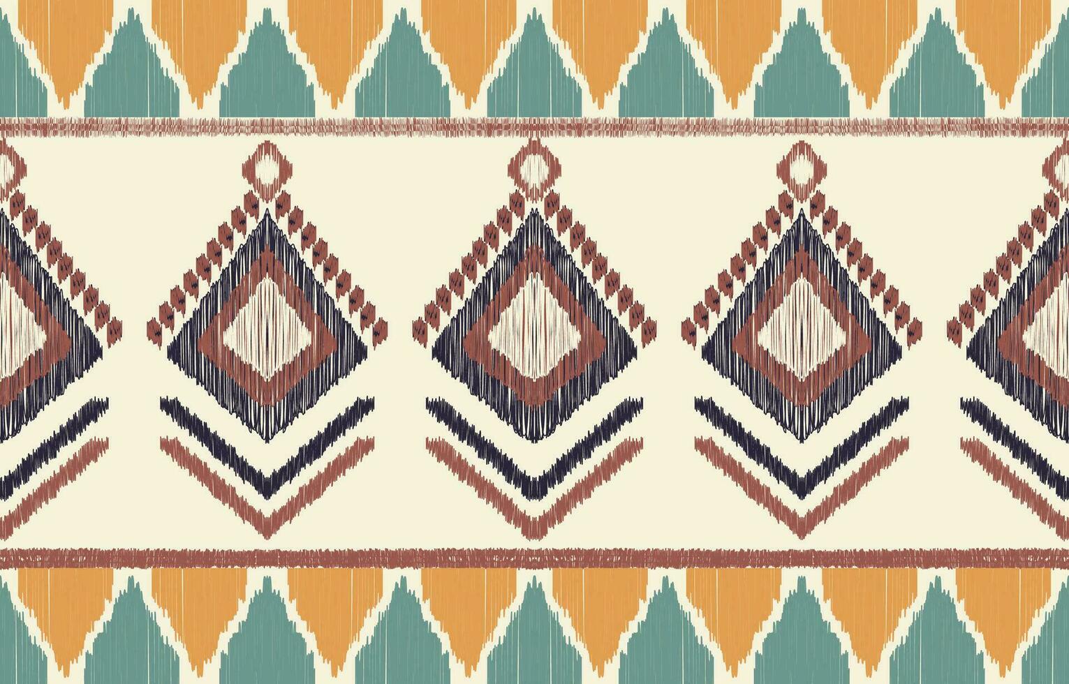 Ethnic abstract ikat art. Aztec ornament print. geometric ethnic pattern seamless  color oriental.  Design for background ,curtain, carpet, wallpaper, clothing, wrapping, Batik, vector illustration.