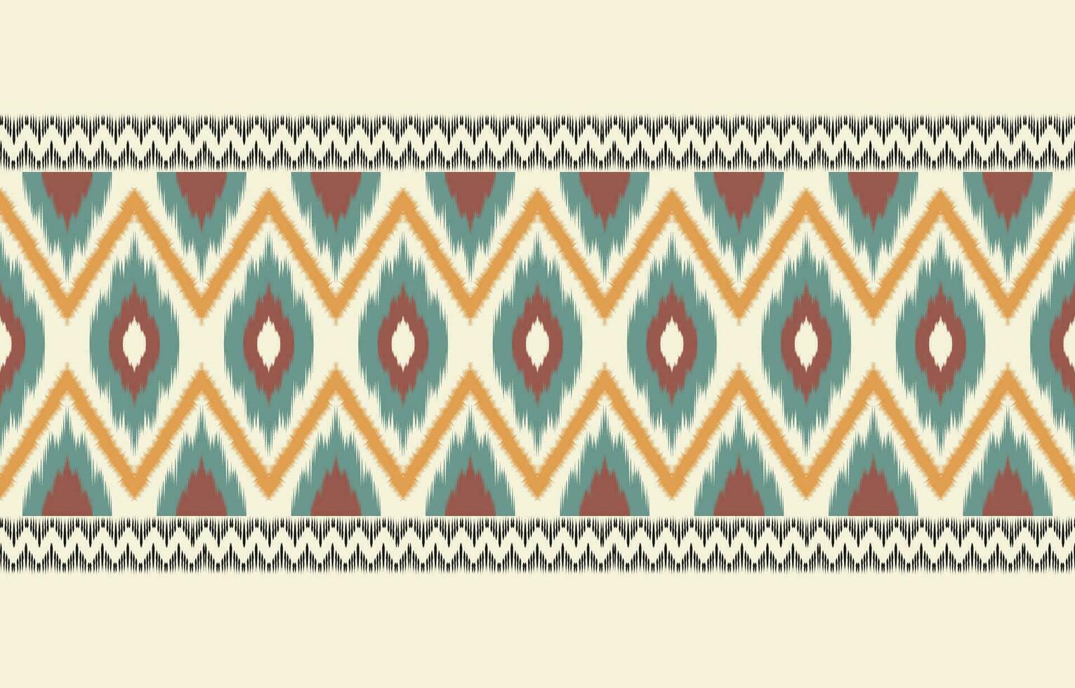 Ethnic abstract ikat art. Aztec ornament print. geometric ethnic pattern seamless  color oriental.  Design for background ,curtain, carpet, wallpaper, clothing, wrapping, Batik, vector illustration.