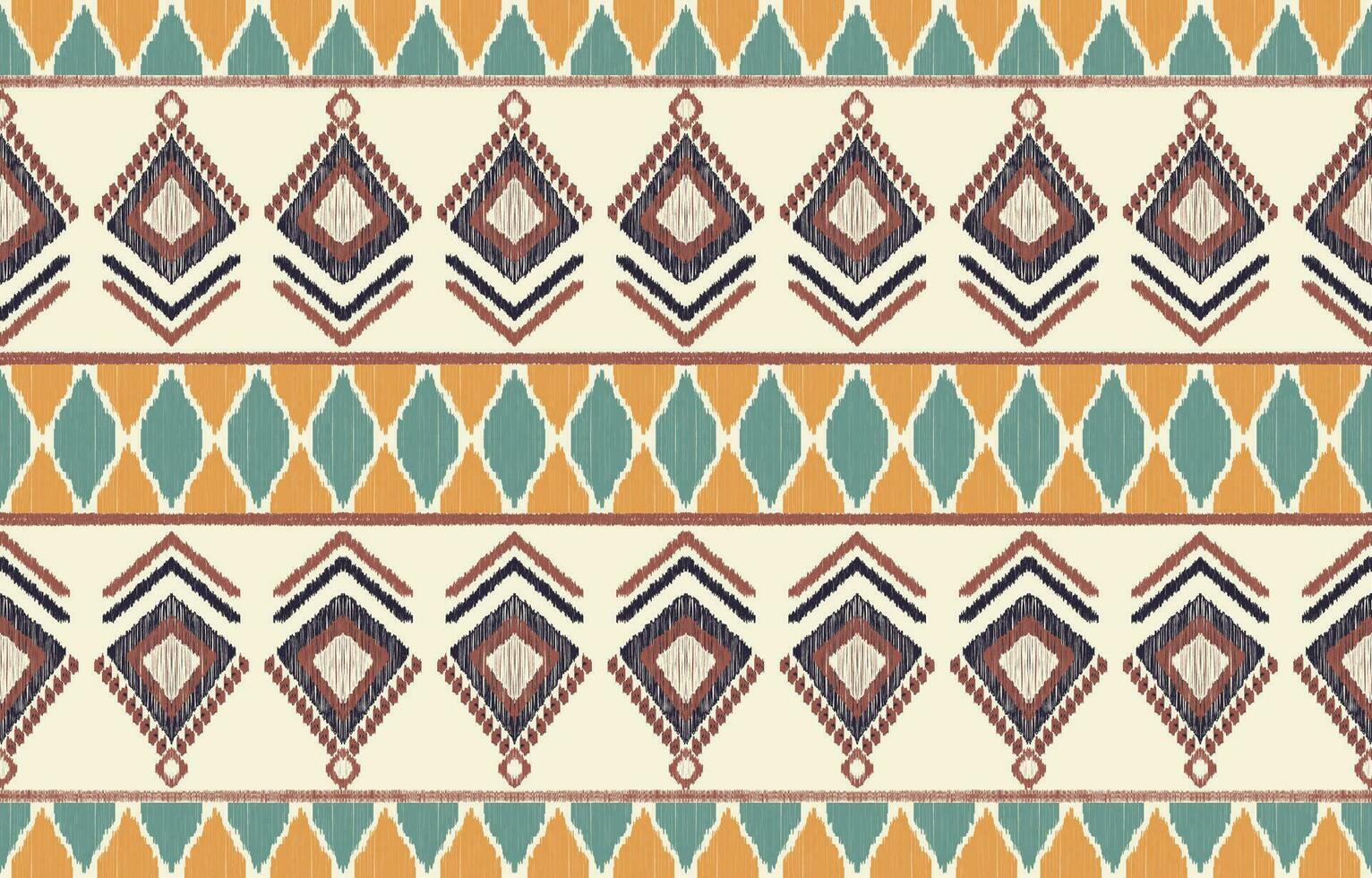 Ethnic abstract ikat art. Aztec ornament print. geometric ethnic pattern seamless  color oriental.  Design for background ,curtain, carpet, wallpaper, clothing, wrapping, Batik, vector illustration.