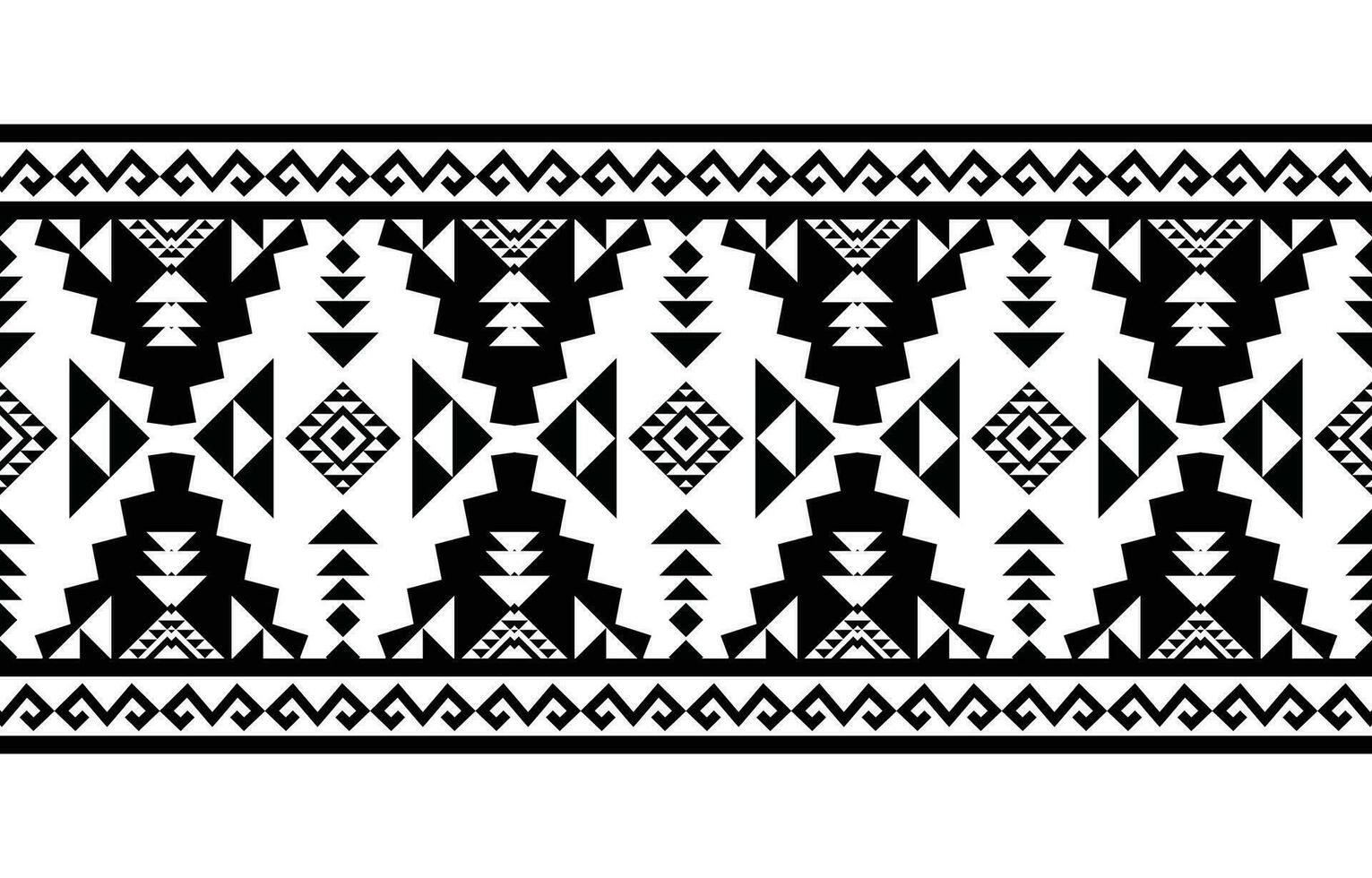 azteca sin costura modelo. alfombra textil impresión textura tribal diseño, geométrico símbolos para logo, tarjetas, tela decorativo obras. tradicional impresión vector ilustración. en negro y blanco antecedentes.