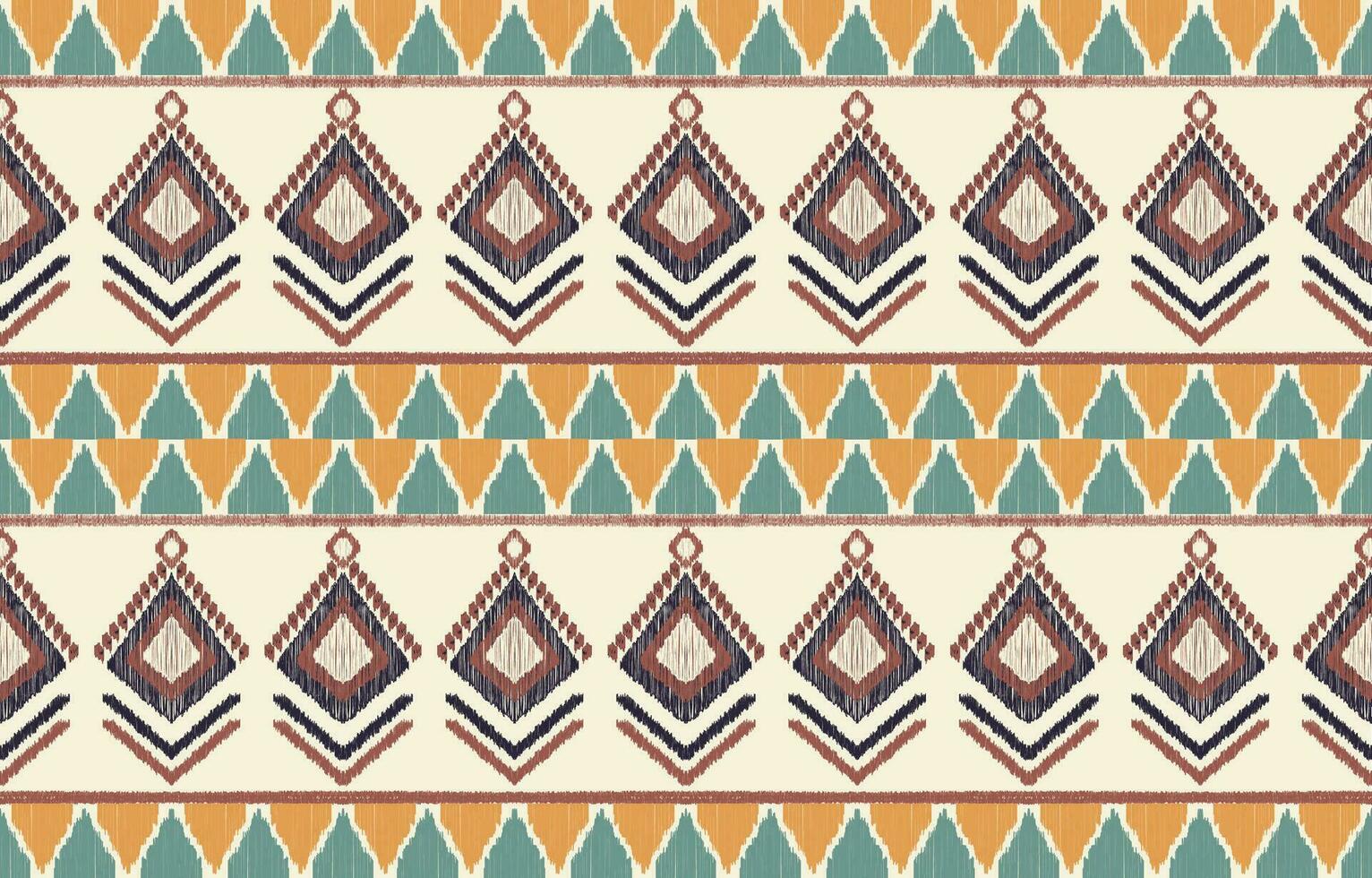 Ethnic abstract ikat art. Aztec ornament print. geometric ethnic pattern seamless  color oriental.  Design for background ,curtain, carpet, wallpaper, clothing, wrapping, Batik, vector illustration.