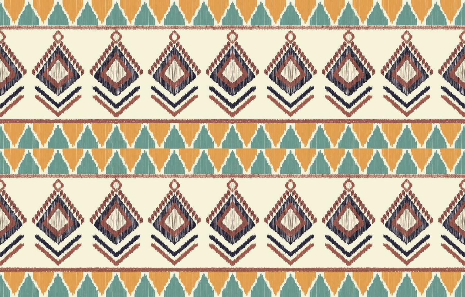 Ethnic abstract ikat art. Aztec ornament print. geometric ethnic pattern seamless  color oriental.  Design for background ,curtain, carpet, wallpaper, clothing, wrapping, Batik, vector illustration.