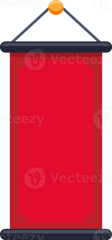 Red scroll banner chinese png