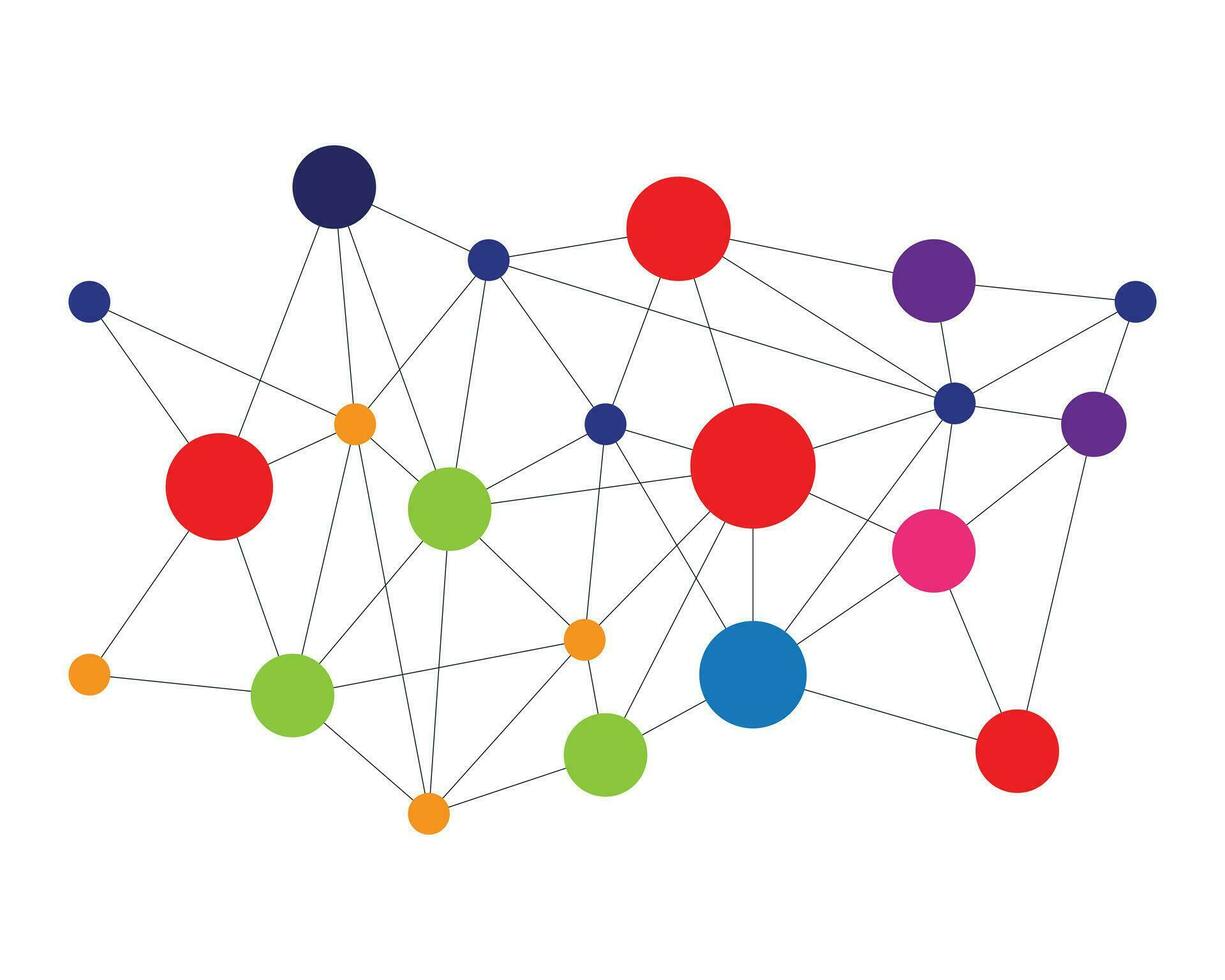 Vector blockchain networking connected technology fintech template.