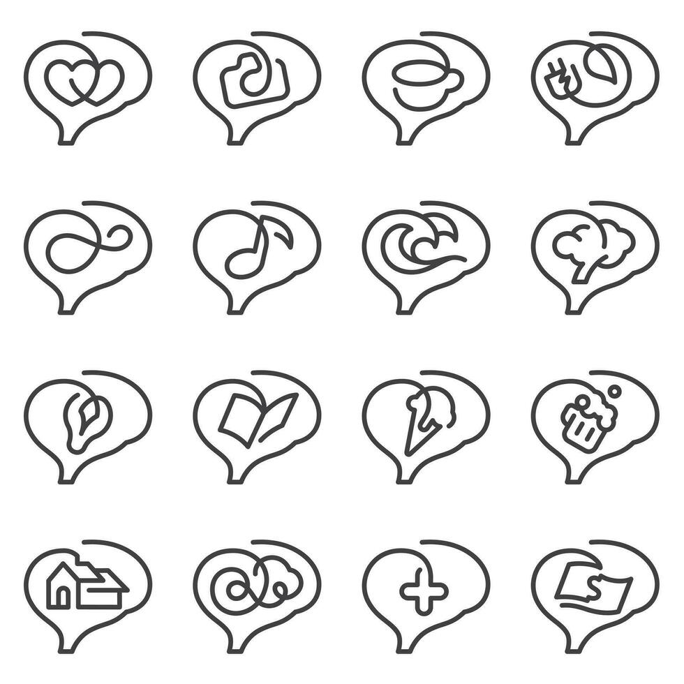 activity lifestyle and hobby like thinking line icon vector