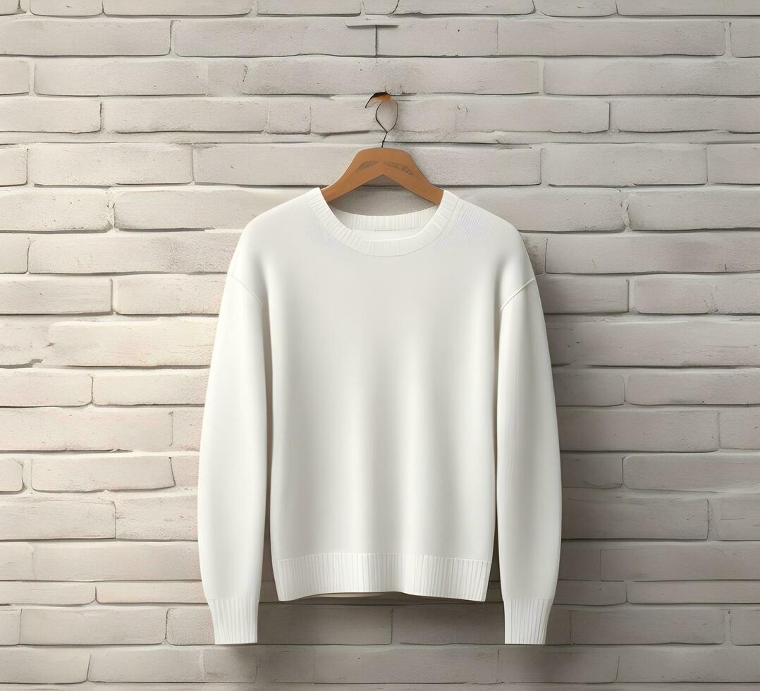 White sweater mockup ai generate photo