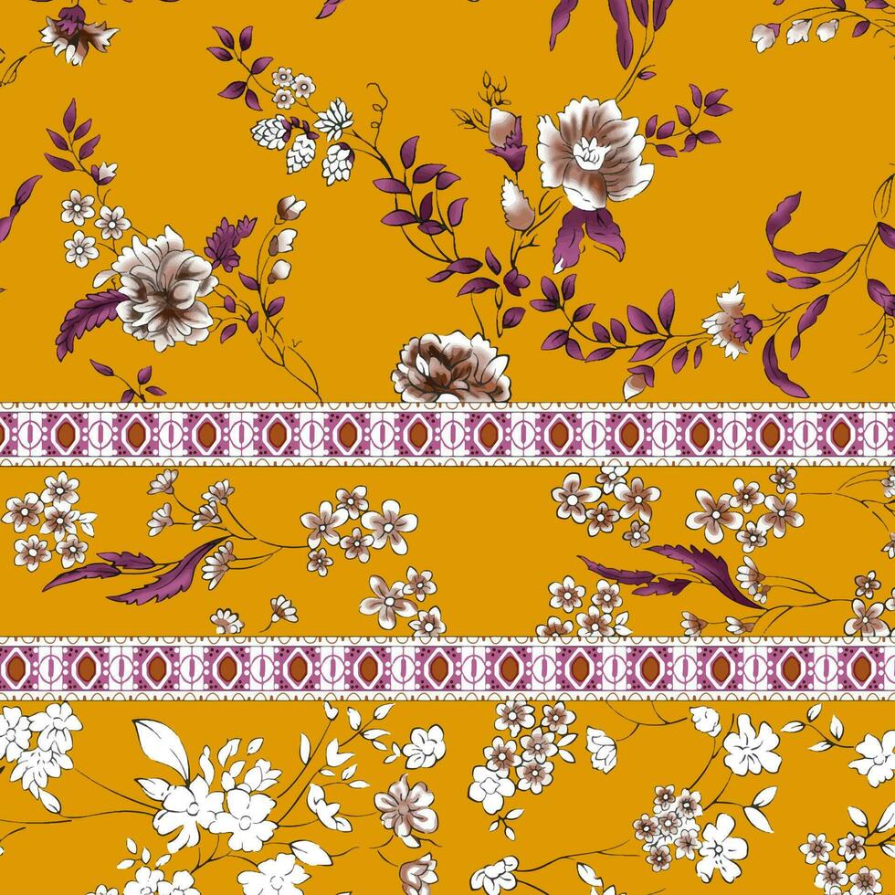 floral abstract pattern suitable for textile and printing needs vector