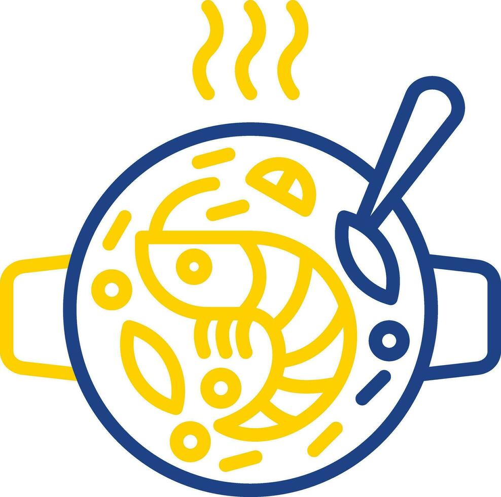 Seafood Paella Vector Icon Design