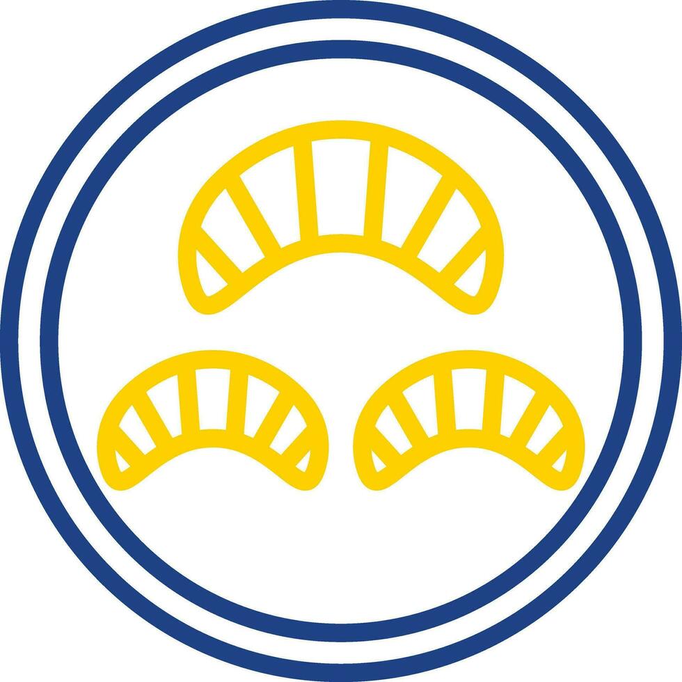 diseño de icono de vector de croissant