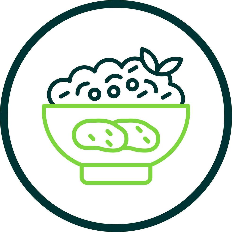 Mashed Potatoes Vector Icon Design