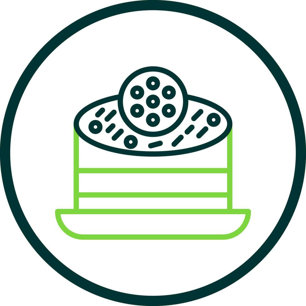 Oreo Cheesecake Vector Icon Design