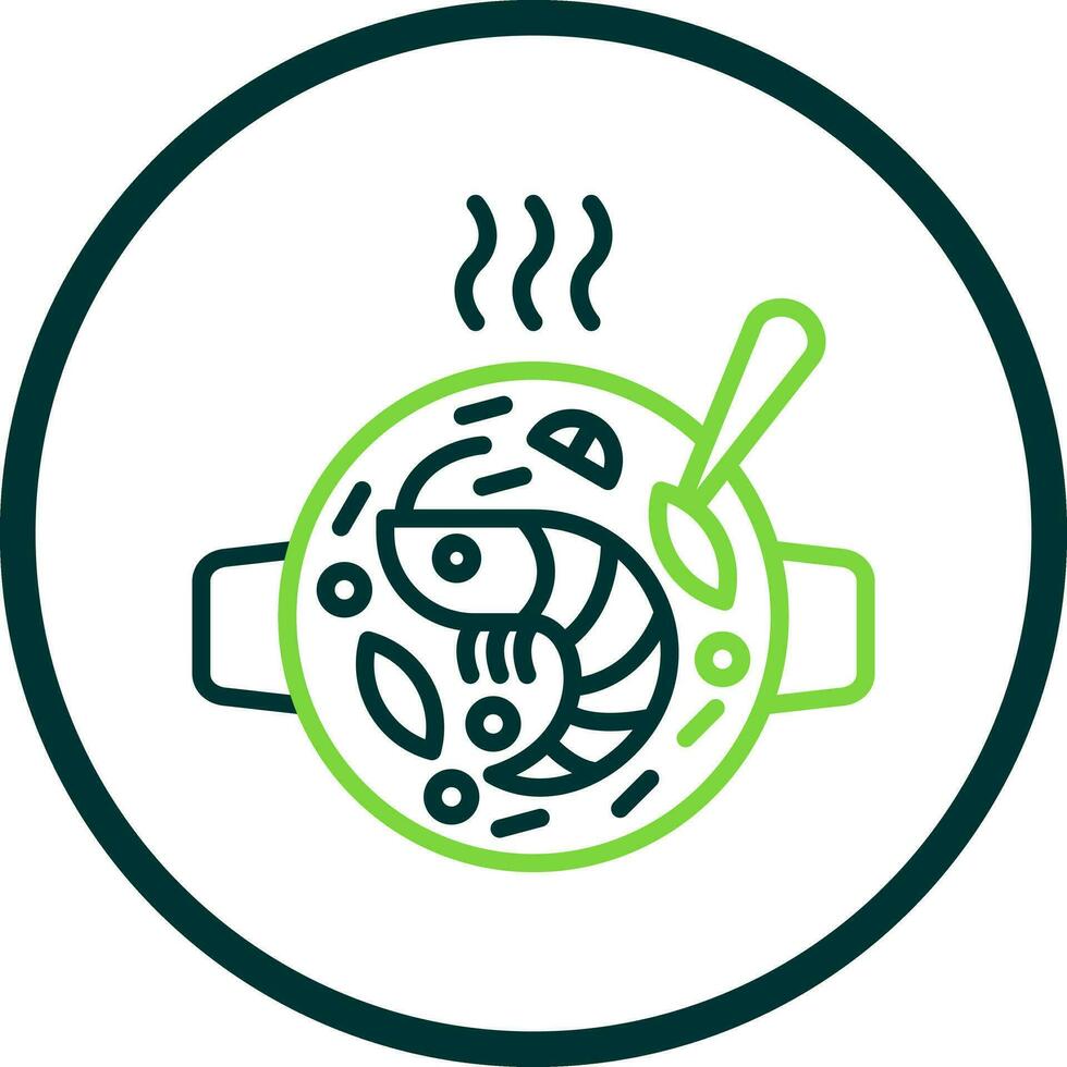 Seafood Paella Vector Icon Design