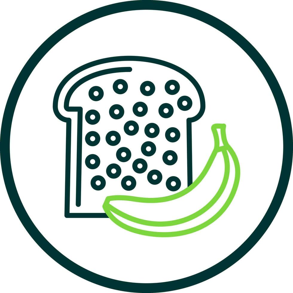 Banana Bread Vector Icon Design