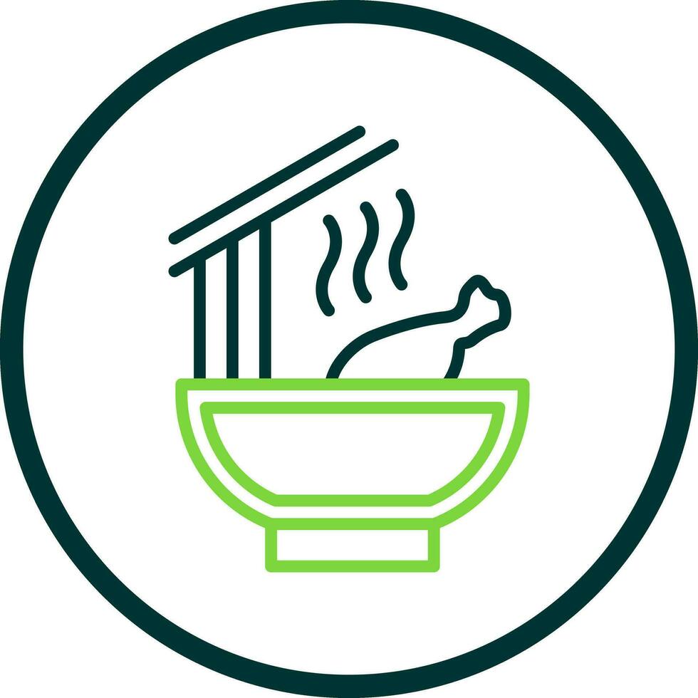 Chicken Noodle Soup Vector Icon Design