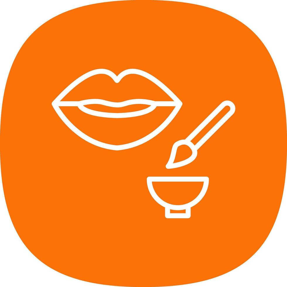 Lip Exfoliator Vector Icon Design