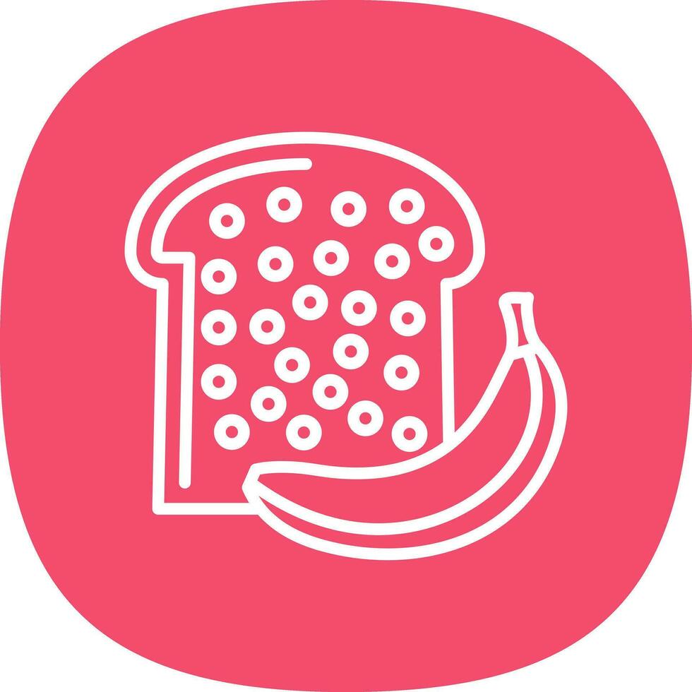 Banana Bread Vector Icon Design