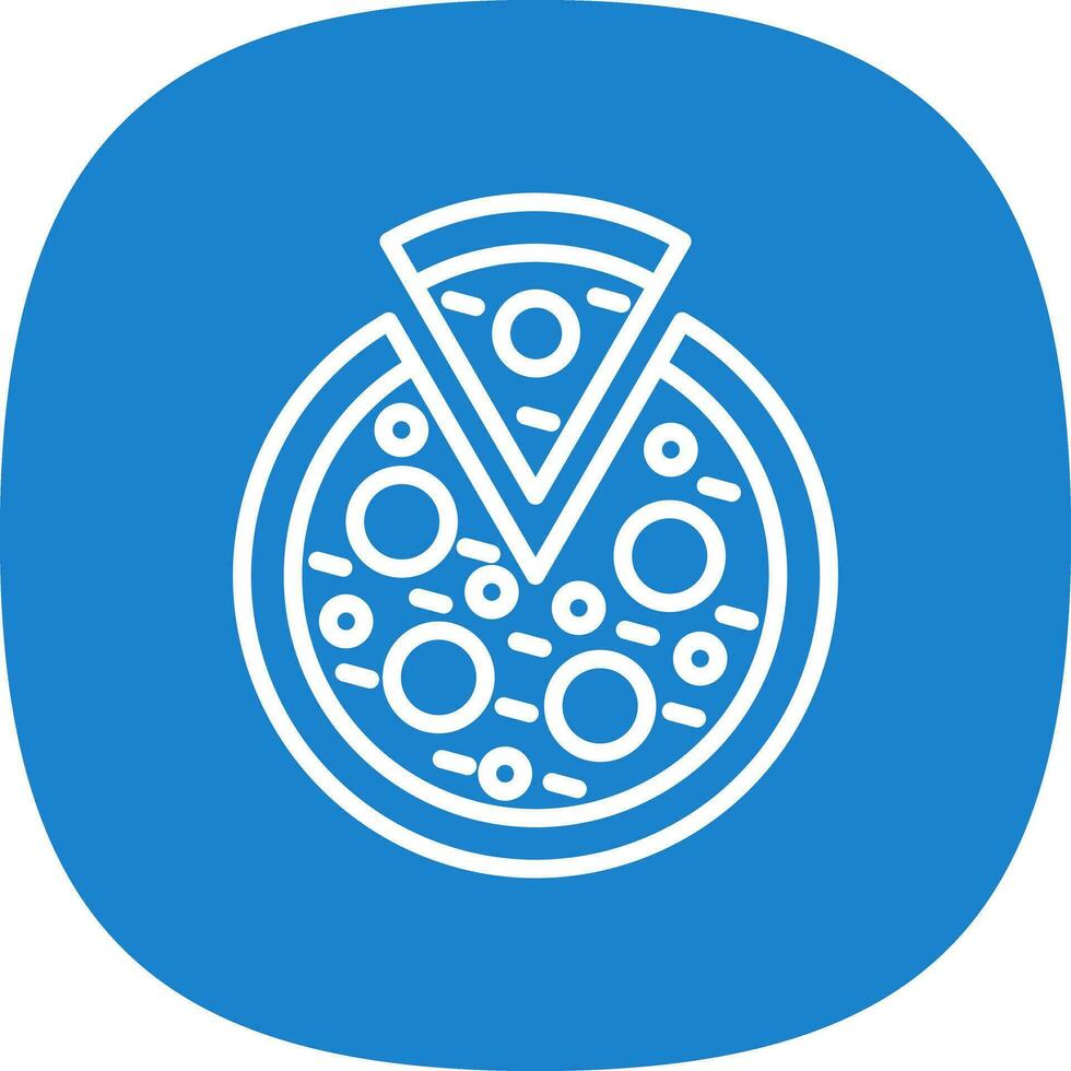 Veggie Pizza Vector Icon Design