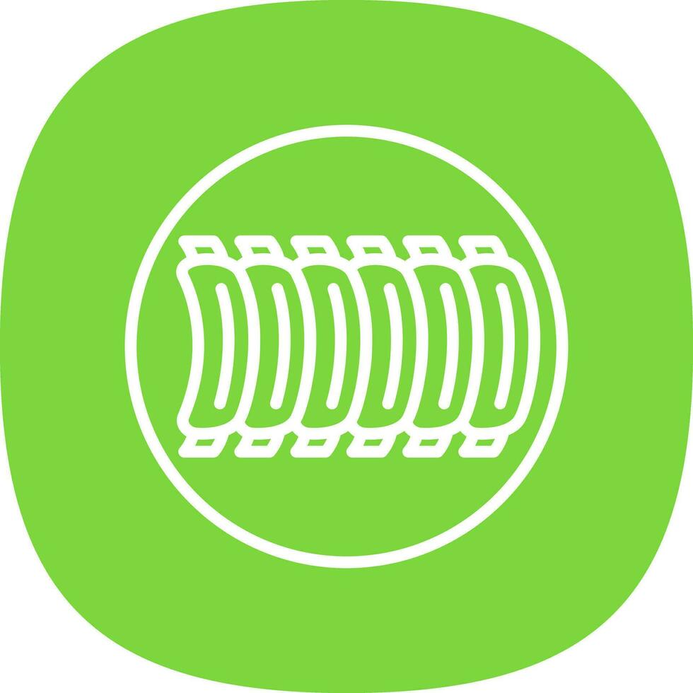 BBQ Ribs Vector Icon Design