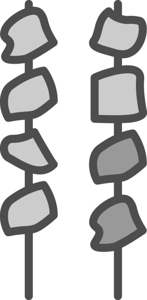 Chicken Satay Vector Icon Design