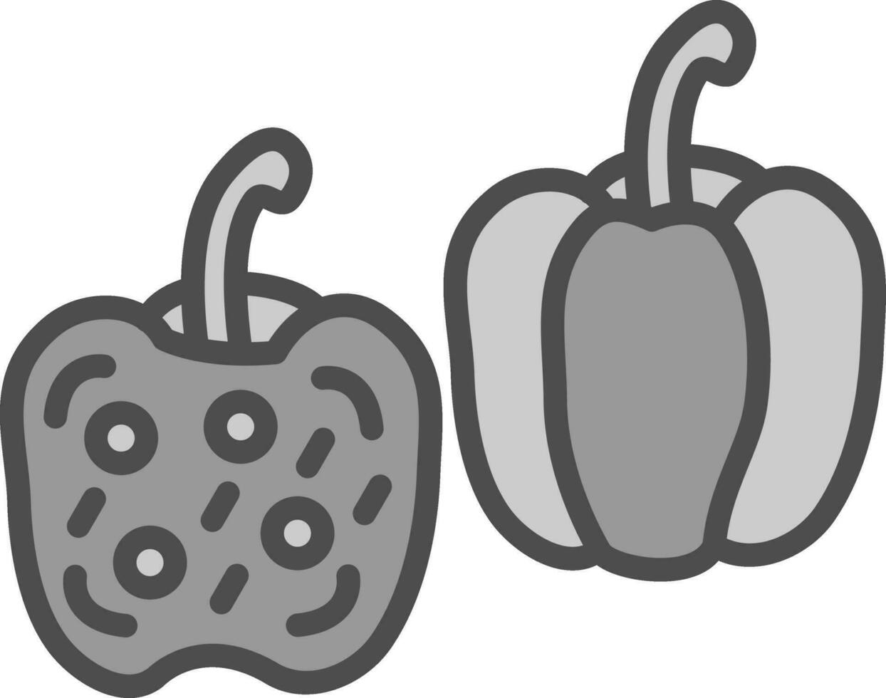 Stuffed Peppers Vector Icon Design