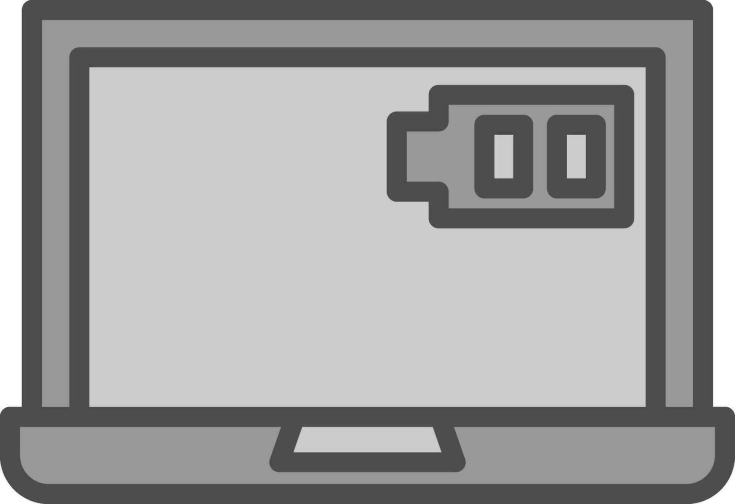Laptop charging Vector Icon Design