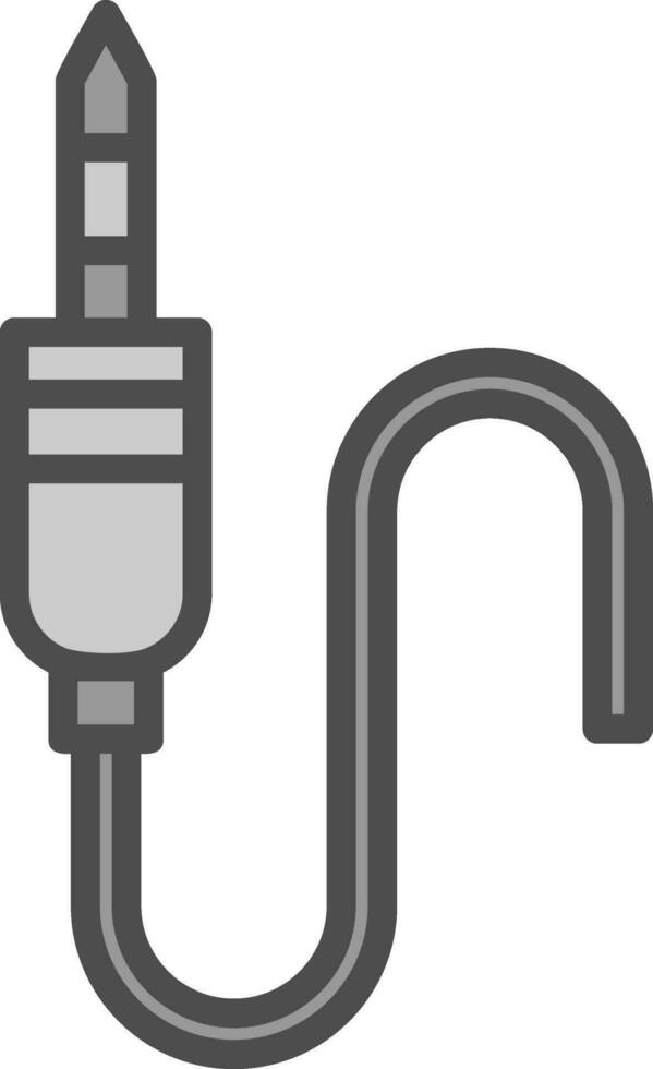 diseño de icono de vector de conector de audio