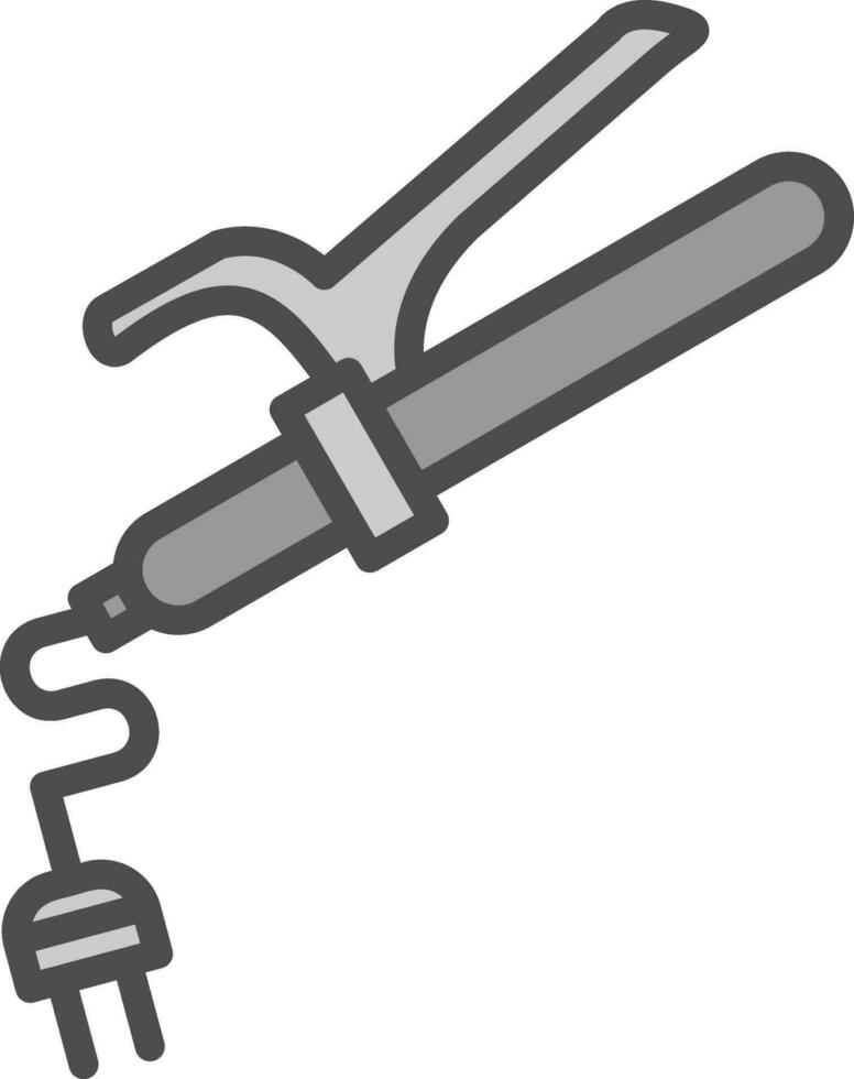 Curling Iron Vector Icon Design